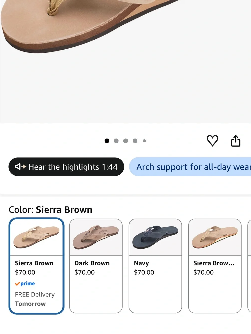 NWOT Rainbow Sandals